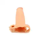 Kiotos - Realistic Sleeve 19 cm - przedłużka na penisa z ringiem oraz stymulatorem łechtaczki. Dodatkowa przyjemność gwarantowana!