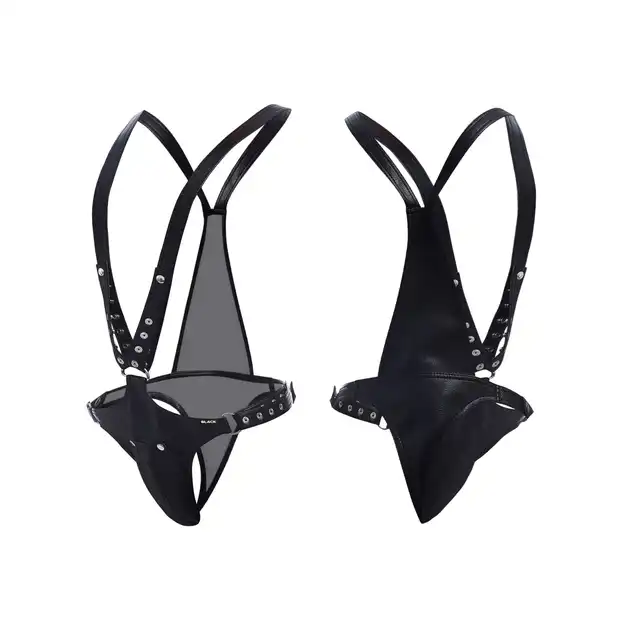 C4M - Dungeon Black Harness OS - harness w połączeniu z majtkami. Odważny, seksowny materiał i możliwość regulacji