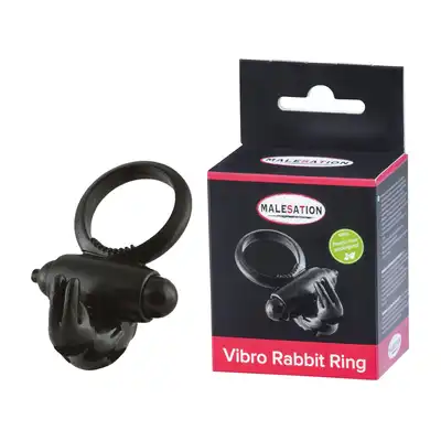 Malesation – Vibro Rabbit Ring. Wibrujący ring na penisa z króliczkiem. Intensywna stymulacja łechtaczki
