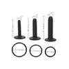 CalExotics - Boundless Silicone Pegging Kit. Zestaw 3 gładkich sond waginalno-analnych z w pełni regulowaną uprzężą