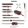 Oproducts - BDSM Fancy 9 Item Kit - Brown - elegancja, styl i przyjemność - zestaw do BDSM w luksusowym wydaniu!