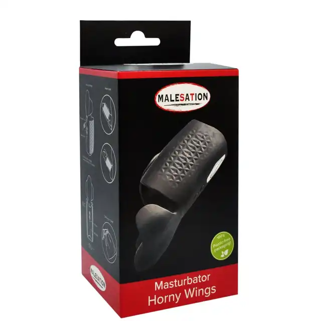 Malesation - Masturbator Horny Wings. Nowoczesny wibrujący silikonowy masturbator na penisa. Niesamowita stymulacja i wygoda 