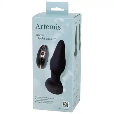 Artemis Pulsating Buttplug Black