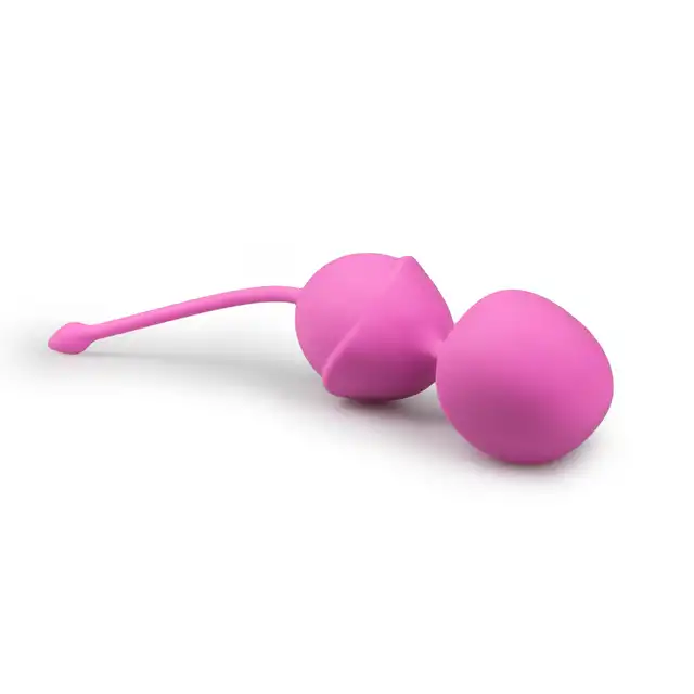 Easy Toys - Jiggle Mouse Pink. Różowe silikonowe kulki gejszy do treningu mięśni dna miednicy, naturalne wzmocnienie doznań