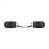 Bedroom Fantasies - Ankle Cuffs One Size. Regulowane kajdanki na kostki w klasycznej połyskującej czerni, z wegańskiej syntetycznej skóry
