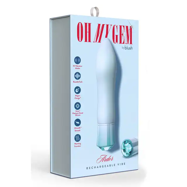 Oh My Gem - Ardor Aquamarine - wznieś się na wyżyny przyjemności z punktowym wibratorem do kierunkowej stymulacji!