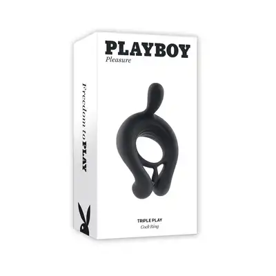 Playboy - Triple Play - ring z wibracjami i trzema potężnymi silnikami. Zafunduj sobie dodatkową zabawę