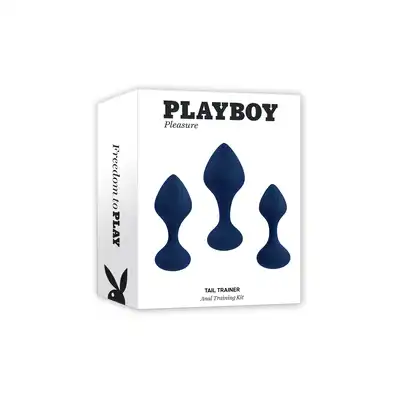 Playboy - Tail Trainer - aksamitnie gładkie wtyczki analne. Zestaw treningowy od luksusowej marki!