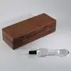 Joyride – Umberto D'il Dozzi. Luksusowe i eleganckie, szklane dildo z pędzelkiem i drewnianą szkatułką. Produkt premium. 