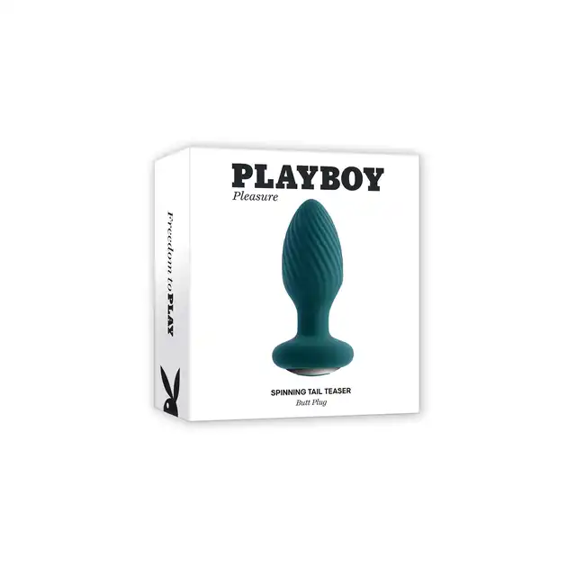 Playboy - Spinning Tail Teaser - wirująca rozkosz z wtyczką wykonaną z gładkiego silikonu. Urzekające tryby wibracji i obrotu