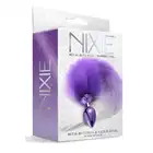 Nixie - Metal Anal Plug With Purple Ombre Tail. Zjawiskowy plug analny z fioletowo-białym ogonkiem ombre