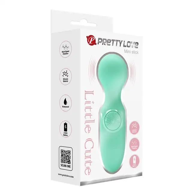 Pretty Love - Mini Stick Little Cute Green. Niewielka różowa magiczna różdżka o ogromnej mocy, przynosi maksimum przyjemności i pozwala na eksperymentowanie