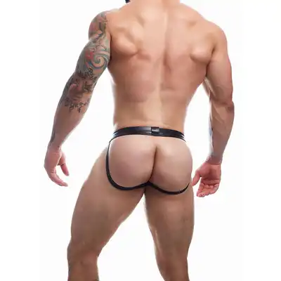 C4M - Ergonomic Black Jockstrap L - odważny jockstrap. Pokaz swoje pośladki i podkreśl styl!