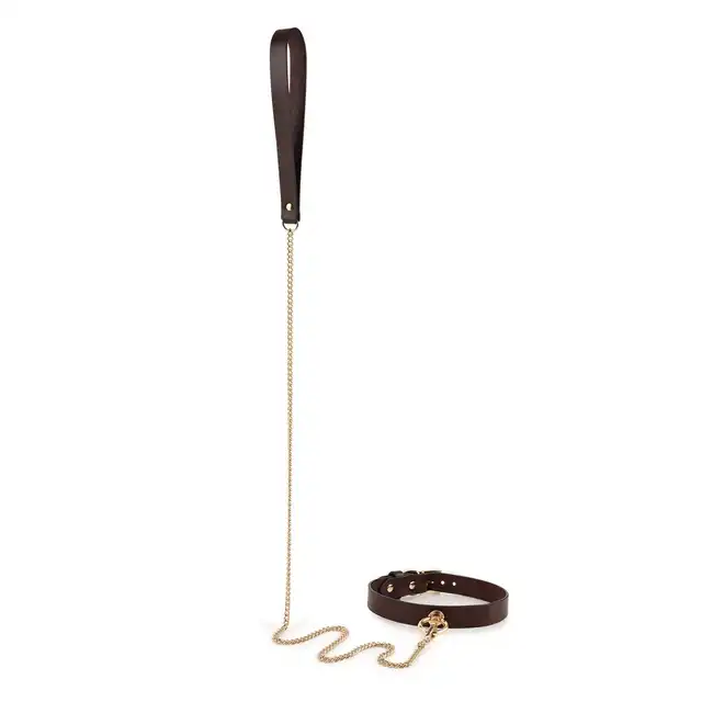 Oproducts - BDSM Fancy 9 Item Kit - Brown - elegancja, styl i przyjemność - zestaw do BDSM w luksusowym wydaniu!