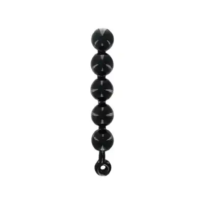 Master Series - Black Baller Anal Beads - imponujące koraliki analne. Zabawka dla zaawansowanych użytkowników eksploracji analnej