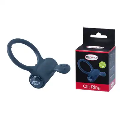 Malesation – Clit Ring. Wibrujący ring na penisa z języczkiem stymulującym łechtaczkę. Wysokiej jakości silikon. 