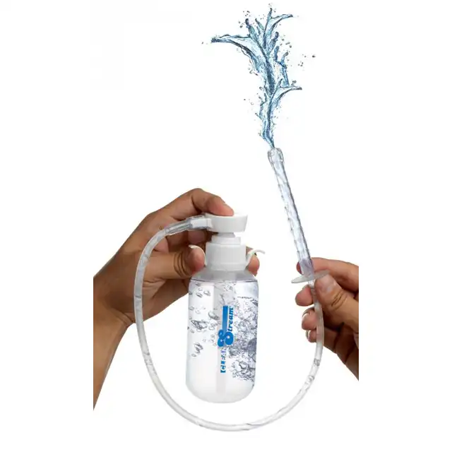 Clean Stream - Pump Action Enema Bottle. Wygodny zestaw do lewatywy z butelką, pompką i końcówką 