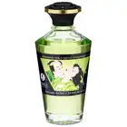 Shunga - Warming Oil Sparkling Midnight Sorbet. Rozgrzewający jadalny olejek do masażu o miętowym aromacie, właściwości pielęgnujące i pobudzające zmysły
