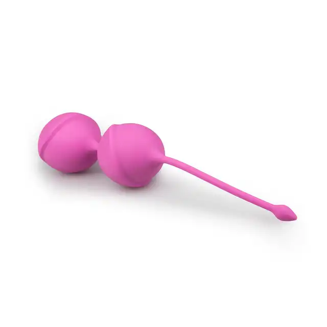 Easy Toys - Jiggle Mouse Pink. Różowe silikonowe kulki gejszy do treningu mięśni dna miednicy, naturalne wzmocnienie doznań