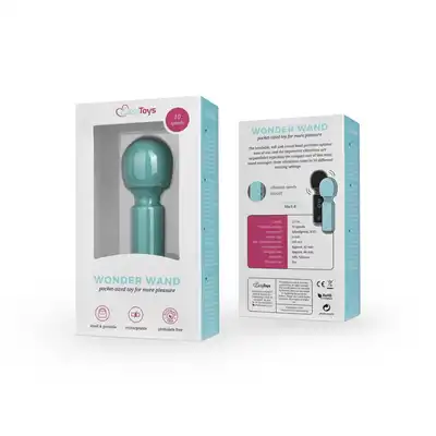 Easy Toys - Wonder Wand Blue. Magiczna różdżka o potężnej mocy i niedużym rozmiarze, rozkoszuj się mocnymi wibracjami 