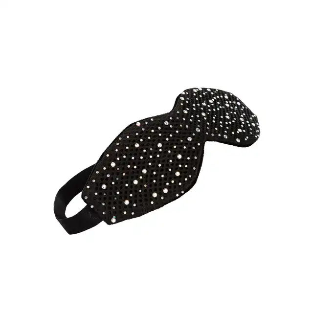 Radiance - Blackout Eye Mask. Zachwycająca czarna maska z błyszczącymi kryształkami