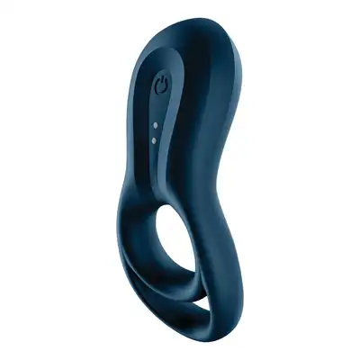 Satisfyer - Epic Duo Ring Vibrator dark blue - podwójny ring na penisa. Zwiększona erekcja, podwójna przyjemność!