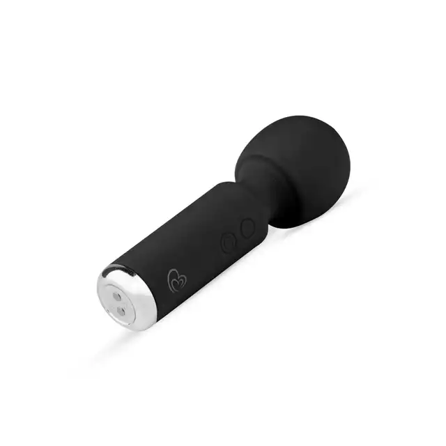 Easy Toys - Wonder Wand Black. Magiczna różdżka o potężnej mocy i niedużym rozmiarze, rozkoszuj się mocnymi wibracjami 