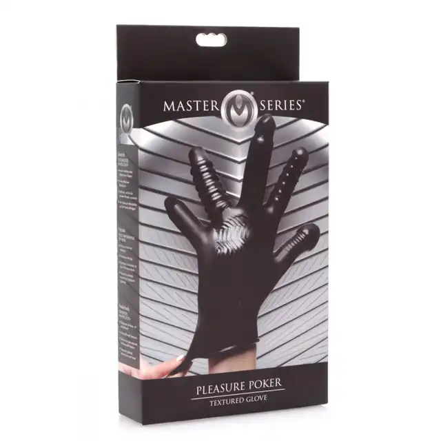 Master Series - Pleasure Poker Glove. Wielofunkcyjna rękawica do intensywnej stymulacji 