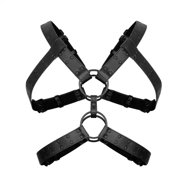 Bedroom Fantasies - Rocco Bondage Harness. Uprząż w stylu BDSM, ozdobne metalowe elementy, idealnie podkreślające klatkę piersiową