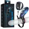 Bseries - Adjustable Double Cockring With Remote. Podwójny, regulowany ring na penisa z wibrującym stymulatorem łechtaczki na pilota