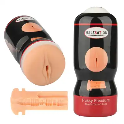Malesation - Masturbation Cup Pussy Pleasure. Realistyczny masturbator w kształcie waginy. Przyjemnie miękki. 