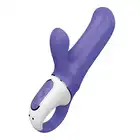 Satisfyer - Vibes Magic Bunny purple - magia podwójnej rozkoszy. Wibrator z króliczkiem wykonany z giętkiego silikonu