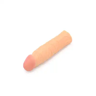 Kiotos - Realistic Sleeve 16.5 cm - oddaj się z przyjemności z nakładką na penisa dodająca długości i grubości!