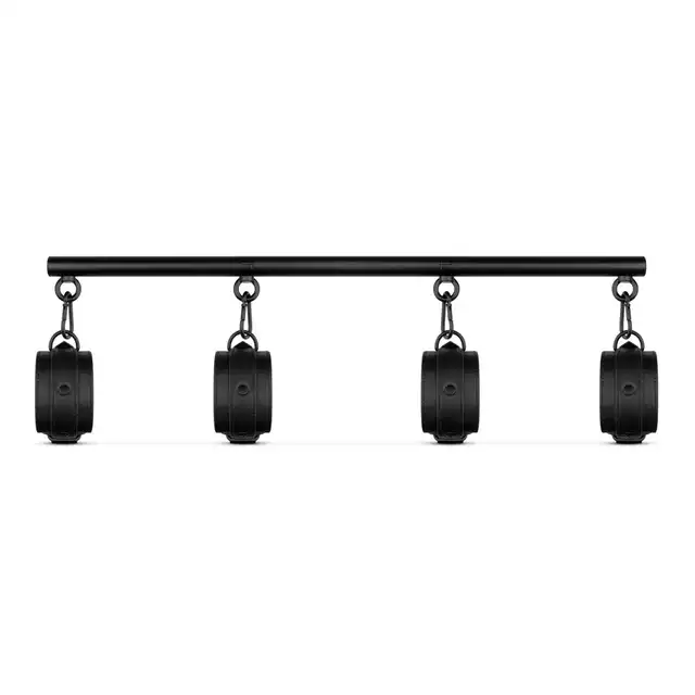 Bedroom Fantasies - Adjustable Spreader Bar. Metalowy drążek rozporowy z regulacją i 4 zapięciami zatrzaskowymi, genialna propozycja na wiele pozycji skrępowania