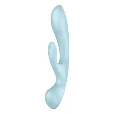 Satisfyer - Triple Oh light blue - rozkoszuj się mnogością przyjemności, dzięki temu wszechstronnemu wibratorowi!
