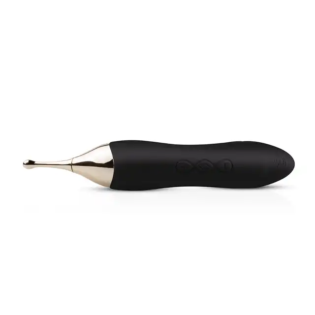 Easy Toys - Pointer Vibe Black. Precyzyjny wibrator do stymulacji łechtaczki, smukłą zaokrągloną i elastyczna końcówka