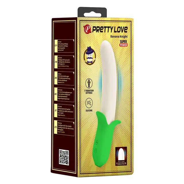 Pretty Love - Banana Knight - wibrator dla miłośników owoców! Silikon premium oraz mocne wibracje