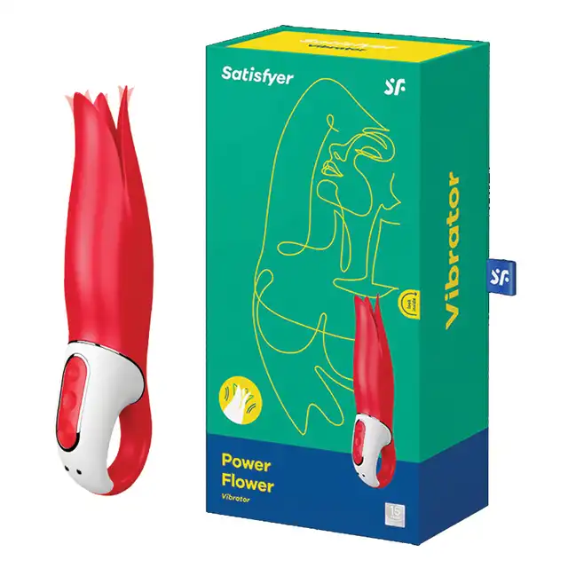 Satisfyer - Vibes Power Flower red - romantyczny kwiat zapewniający niesamowitą dawkę przyjemności! Postaw tym razem na inny rodzaj bukietu