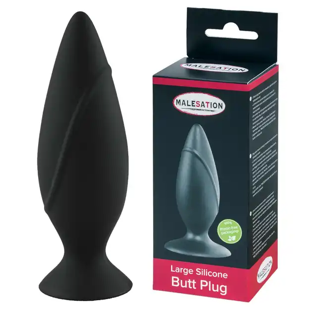 Malesation - Silicone Plug Large. Duża wtyczka analna wykonana z silikonu ze stymulującą powierzchnią 