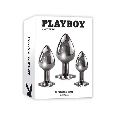 Playboy - Pleasures 3 Ways - treningowy zestaw analny. Odkryj nowe horyzonty przyjemności z ikonicznym króliczym designem