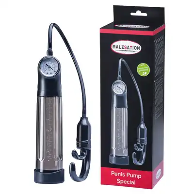Malesation - Penis Pump Special. Rewelacyjna i elegancka pompka do powiększania penisa z ciśnieniomierzem
