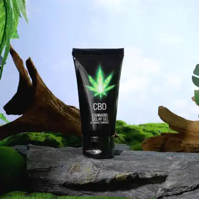 CBD - Cannabis Delay Gel 50 ml. Delikatnie chłodzący żel wspomagający opóźnienie wytrysku z dodatkiem olejku CBD. 