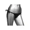 Radiance - Side-Tie Panties. Seksowne damskie bikini w kolorze czarnym z błyszczącymi kryształkami