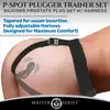 Master Series - P-Spot Plugger Anal. Wyprofilowany wibrujący korek analny z uprzężą do stymulacji punktu P