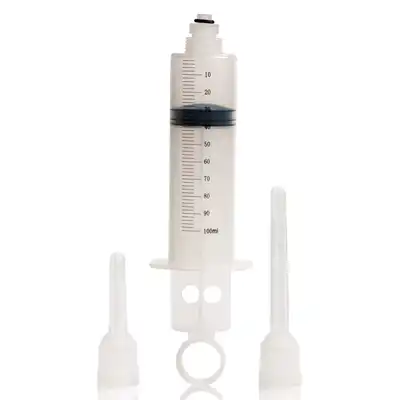 CalExotics - Universal Tube Cleanser. Zestaw do lewatywy z przezroczystą strzykawką i dwoma wymiennymi końcówkami