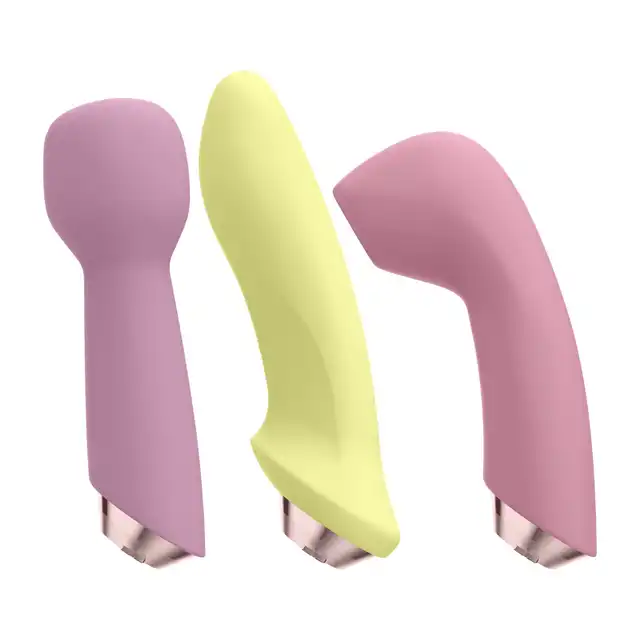 Satisfyer - Marvelous Four Vibrator Set. Zestaw wibratorów z 4 wymiennymi główkami, masaż ciała, symulacja łechtaczki i punktu G lub prostaty! Wszystko w 1 zestawie