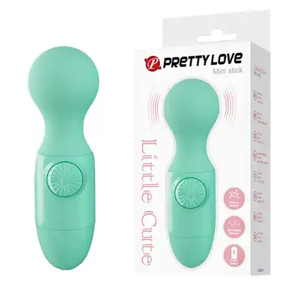 Pretty Love - Mini Stick Little Cute Green. Niewielka różowa magiczna różdżka o ogromnej mocy, przynosi maksimum przyjemności i pozwala na eksperymentowanie