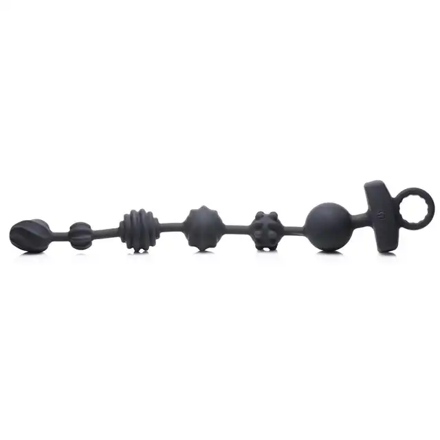 Master Series – Dark Rattler Vibrating Anal Beads. Unikalne zdalnie sterowane koraliki analne z intensywnymi wibracjami