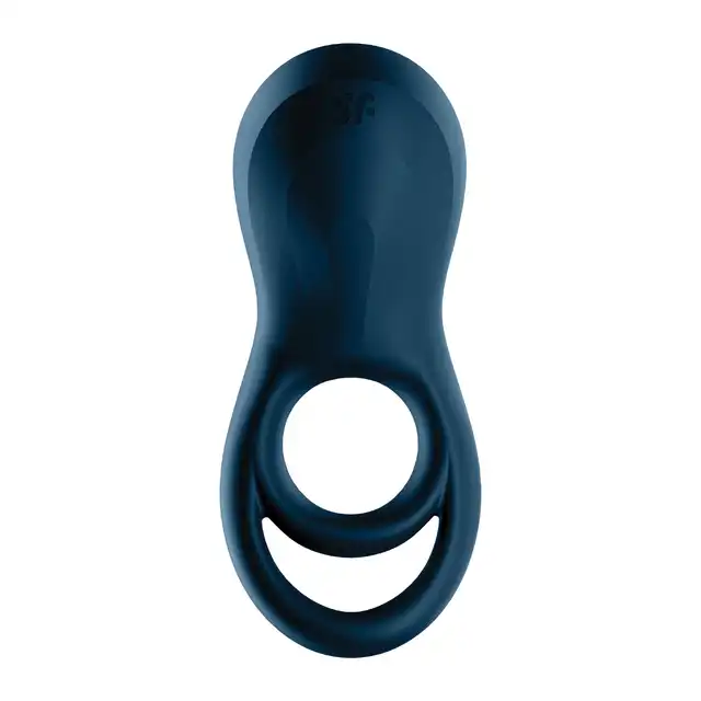 Satisfyer - Epic Duo Ring Vibrator dark blue - podwójny ring na penisa. Zwiększona erekcja, podwójna przyjemność!