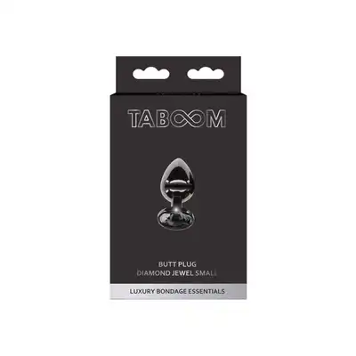 Butt Plug With Diamond Jewel S Black